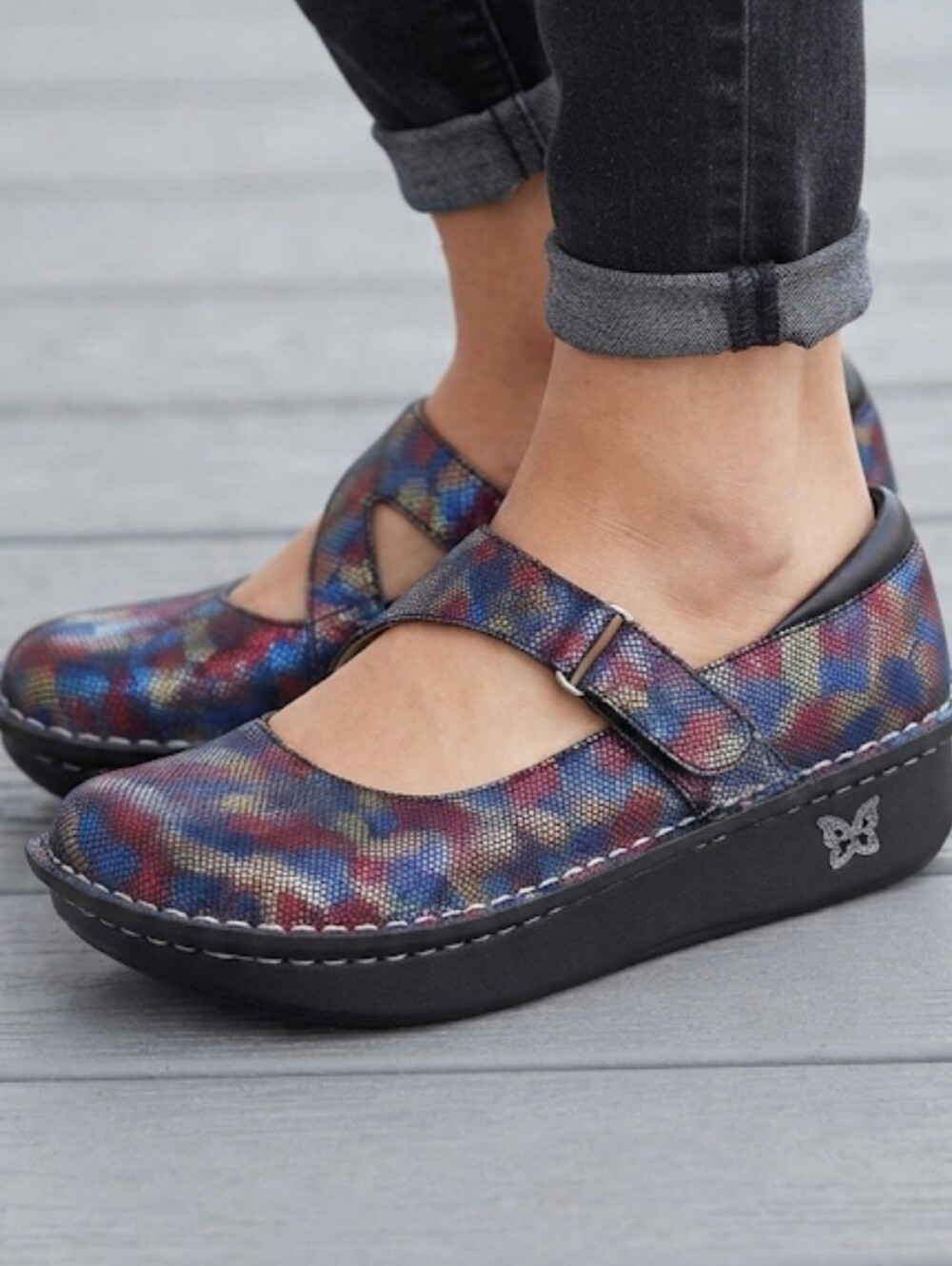 Alegria Women Day-740 Mary Jane Clog Mule Shoes Sz 38/8-8.5